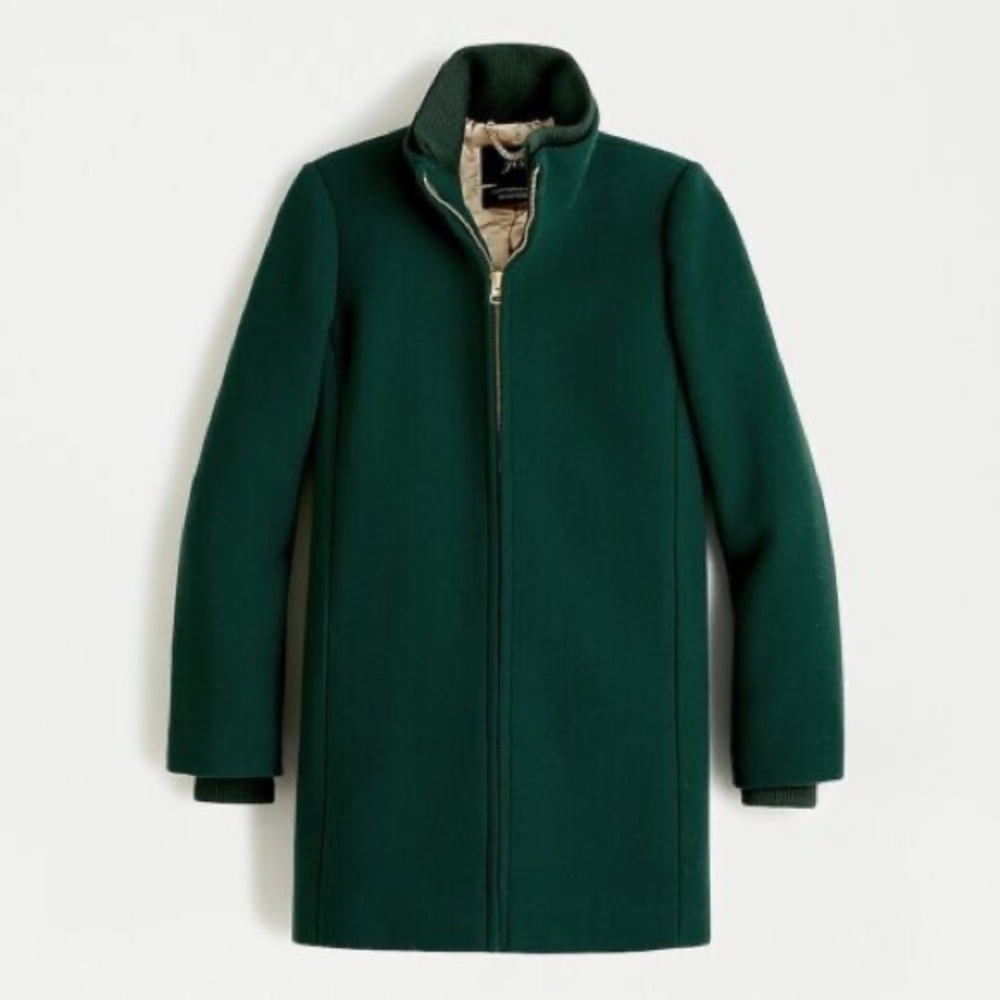 J CREW Lodge Coat in Italian Stadium-Cloth Wool